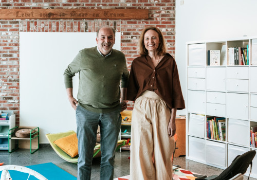 Directeur van De Wissel, Luc Deneffe, en algemeen directeur Heilig Hart Ziekenhuis Leuven, Katrien Van Gerven